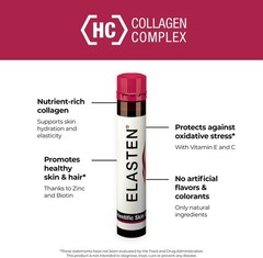 ELASTEN Clinically Tested Collagen Complex for Radiant Skin from Within – Red…