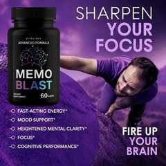 (2 pack) Memo Blast Capsules – MemoBlast Brain and Memory Support Formula 60ct