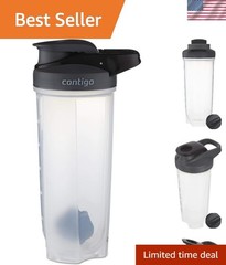 Shake & Go Fit Snap Lid Shaker Bottle – 28 oz, Perfect for Fitness On-the-Go