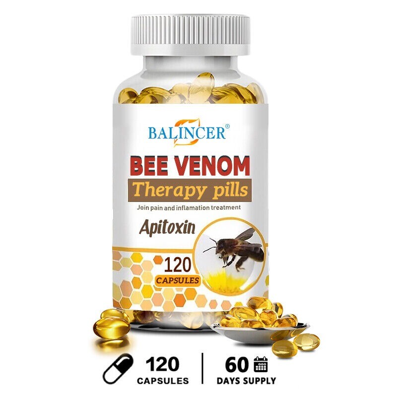 Articular Cartilage Bee Venom 120 Softgels Bone Joint Knee Pain Plantar Fascitis