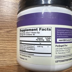 Left Coast Colostrum powder unflavored 120g whole bovine Performance New Sealed