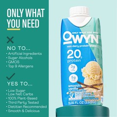Vegan Plant-Based protein shakes smooth Vanilla 20g Plant Protein 11.15 Fl oz…