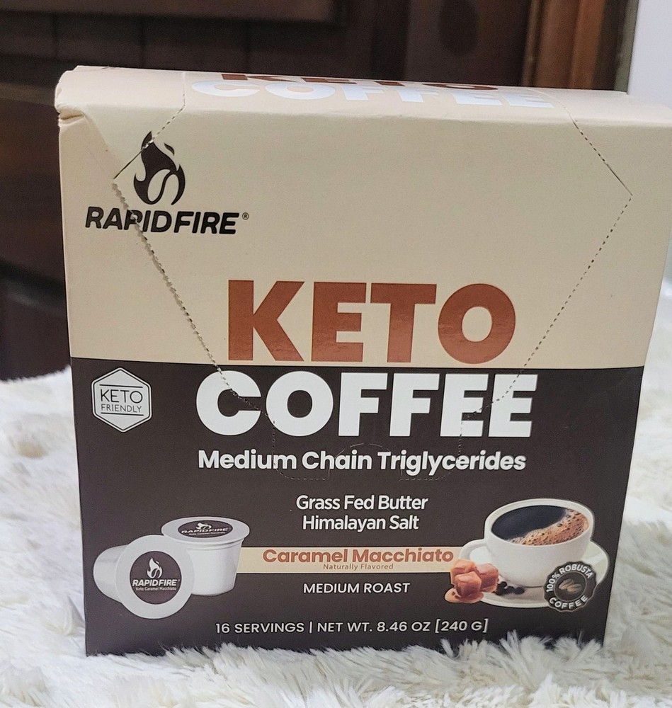 (2)Rapidfire Caramel Macchiato Ketogenic High Performance Keto Coffee Pods ☕📌