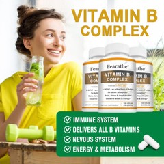 Vitamin B Complex With 5-MTHF Capsules – Supports Brain, Nerve & Heart Health