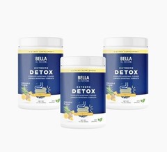 2 BOTTLES–Bella All Natural Extreme Detox Powder -Complete Intestinal Cleanse