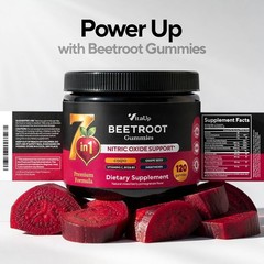 VitaUp Beet Root Gummies – Beetroot Supplement with CoQ10, Grape Seed, Vitami…