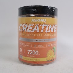 2 PACK Creatine Monohydrate Gummies 120ct 7200mg Pineapple, EXP 10/2026