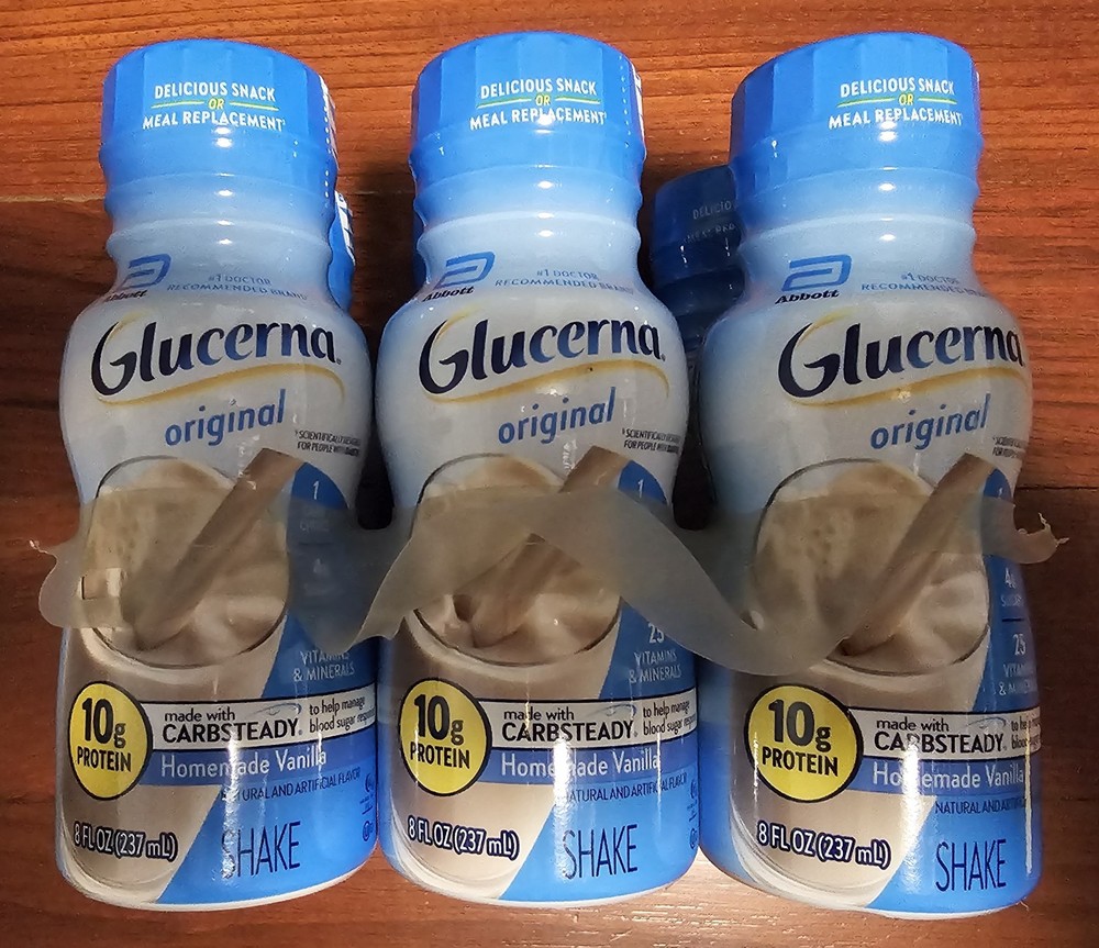 Glucerna Original Meal Replacement Shakes – Homemade Vanilla – 6 Pack (8 fl oz)
