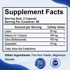 Lutein and Zeaxanthin Eye Complex Capsules Reduces Eye Fatigue Vision Health