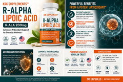 1 pk R-ALA R-Alpha Lipoic Acid 200mg Antioxidant Blood Sugar Formula Glucose