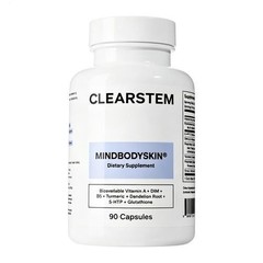 CLEARSTEM (Age+Acne) Mind•Body•Skin Supplements Vitamin A+DIM+B5, 90 Capsules