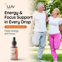 LUV Flow Drops®: Adaptogen Mushroom Blend for Mental Clarity & Energy, Vegan Ket