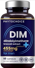 PhytoChoice DIM Diindolylmethane Broccoli Extract 455mg 60 Capsules for Men