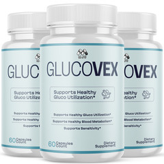 (3 Pack) Glucovex Advanced Support Blood Supplement Formula Gluco Vex 180 Caps