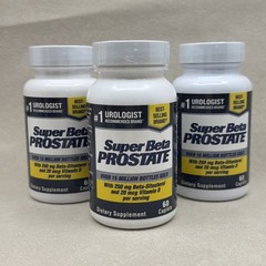 3 Pack Super Beta Prostate Advanced 60 Tablets Caplets Exp 08/2028 NEW Sealed