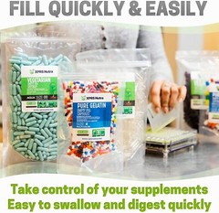 Capsules Express- Size 4 Empty Gelatin Capsules for Cats Gelcaps Gel Caps Pills