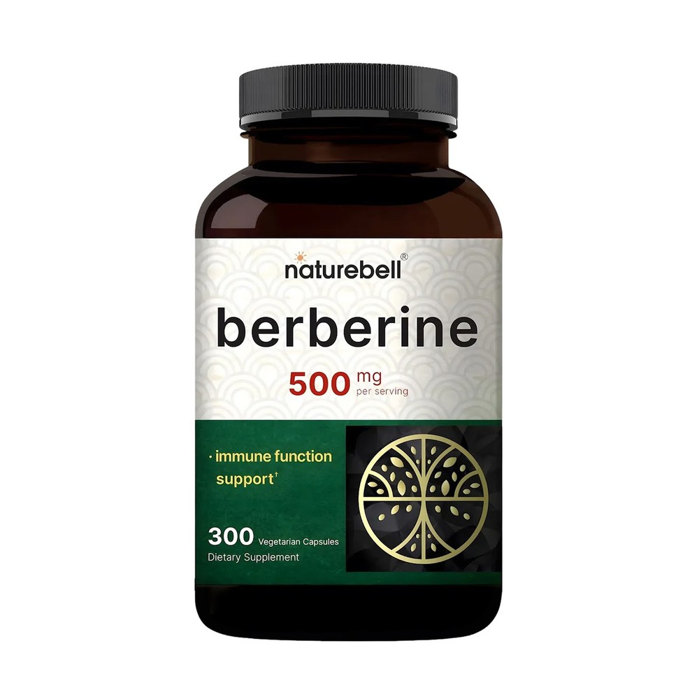 NatureBell Berberine 500mg 300 Capsules Berberine HCl – 150 Servings