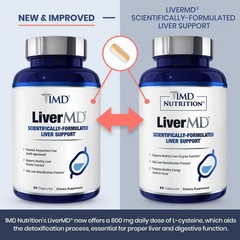 1MD Nutrition LiverMD support healthy liver, 60 Caps, (Pack of 5)