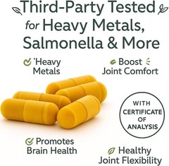 High-Potency 1000 mg Turmeric Curcumin with BioPerine for Optimal Absorption