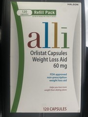 Orlistat 60 mg Weight Loss Aid 120 Capsules Refill Pack New in Box 04/2027