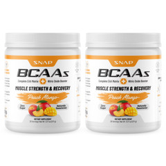 Snap Supplements Peach Mango BCAA Powder – Amino Energy – 2 Pack