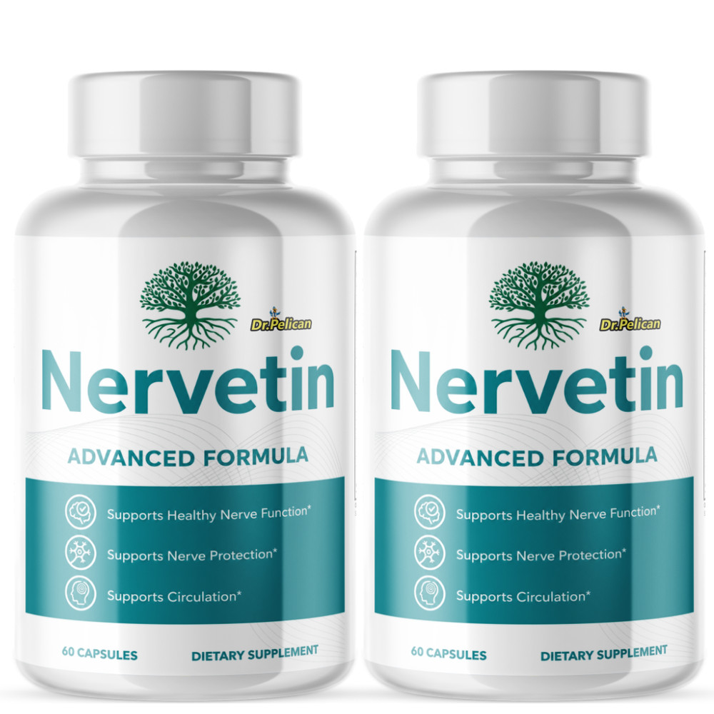 Nervetin- Brain Support- 2 Bottles- 120 Capsules