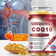 Ubiquinol CoQ10 Coenzyme Q-10 200mg 60 Count Softgels Heat Health Support