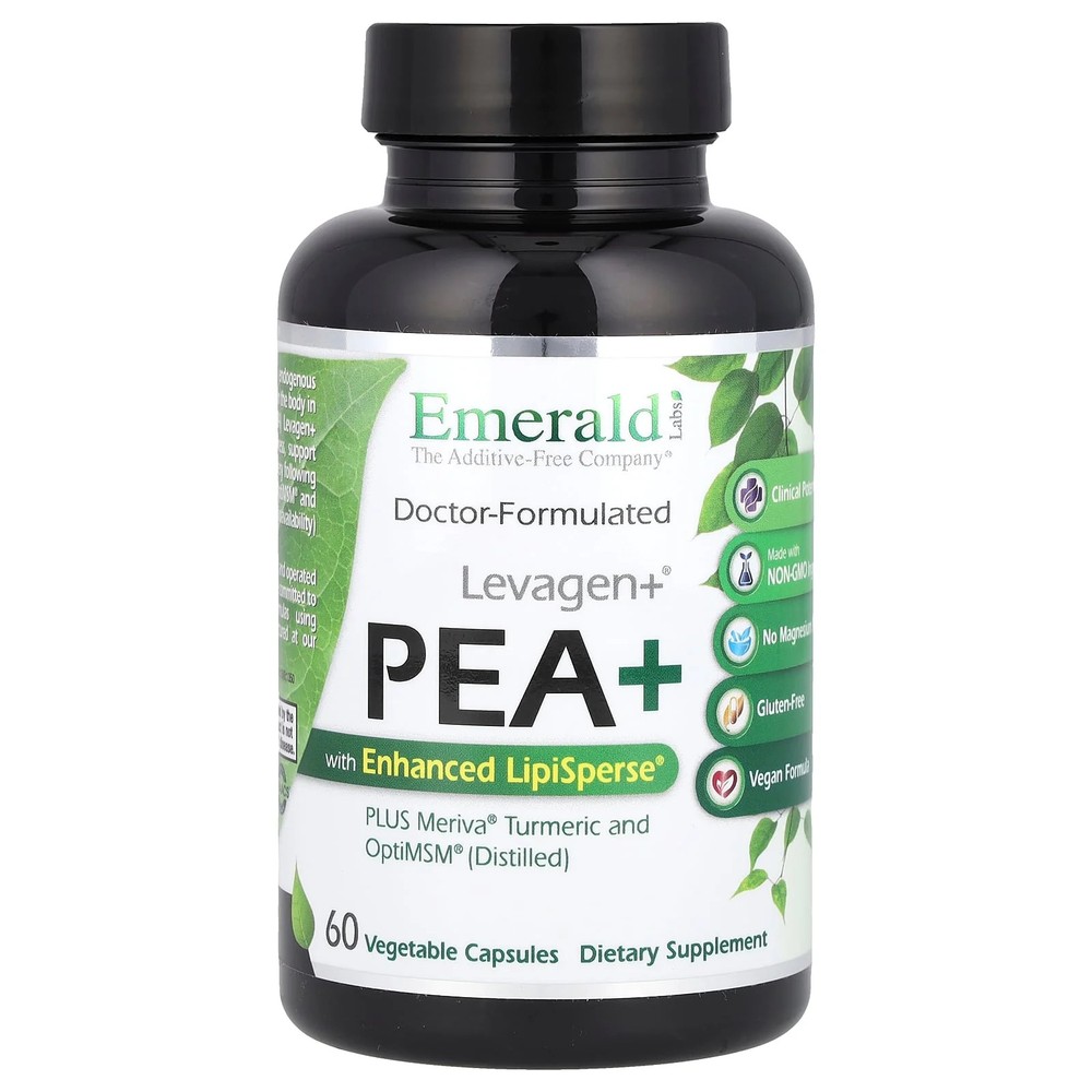 2 X Emerald Laboratories, Levagen+� Pea+ with Enhanced LipiSperse�, 60 Vegetabl