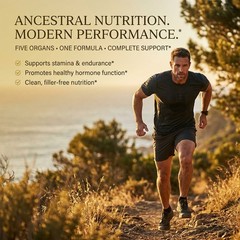 Delereos Grass-Fed Beef Organs Supplement for Men, 30/60/120 Caps, 60-Day Supply
