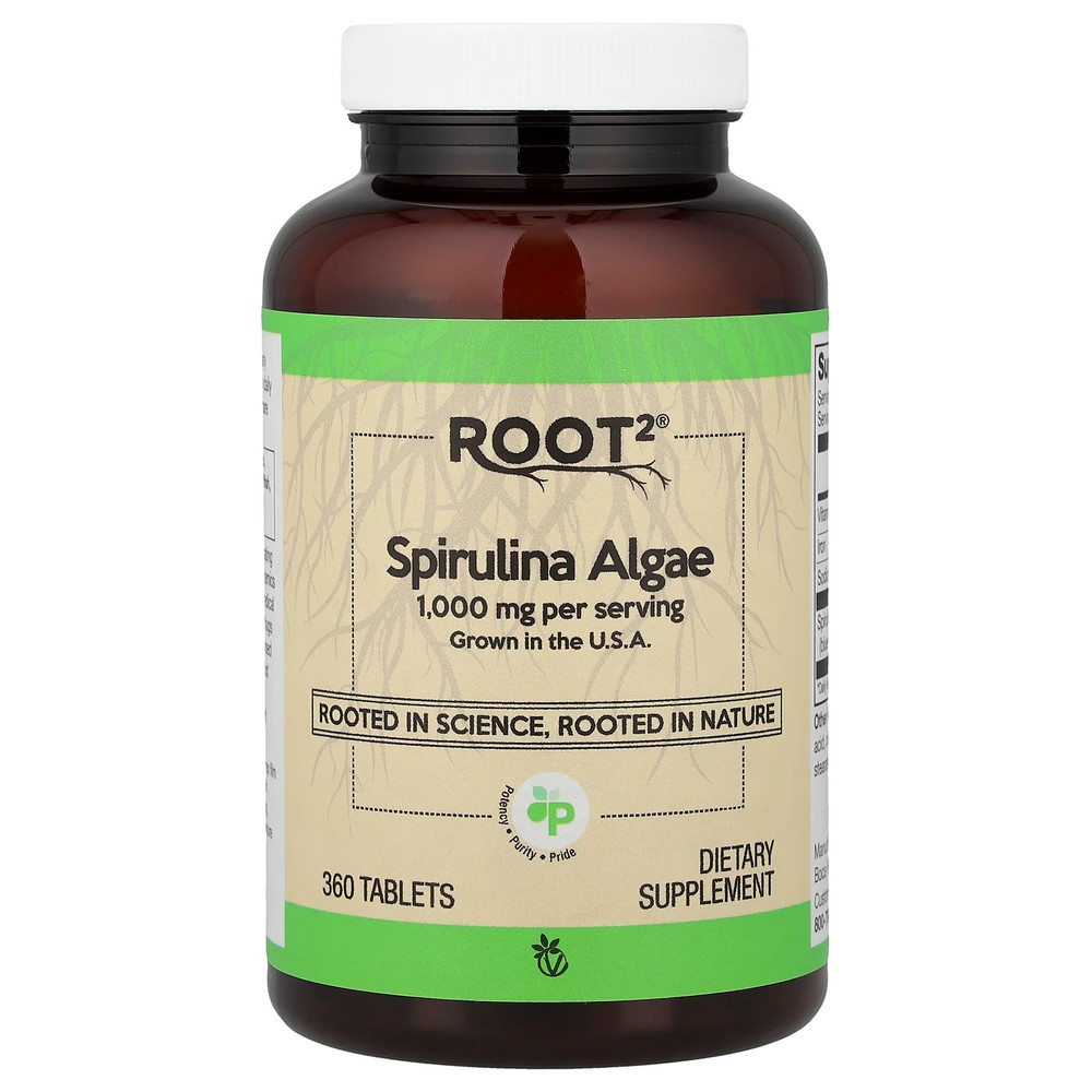 2 X Vitacost, Root2�, Spirulina Algae, 360 Tablets