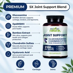 5-in-1Joint Supplement with OptiMSM&Bamboo Extract,Supports Mobility&Flexibility