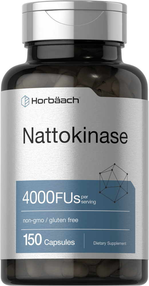 Nattokinase Capsules 4000 FU | 150 Count | Non-GMO, Gluten Free | by Horbaach