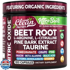 Clean Nutra Organic Beet Root Capsules L Arginine L Citrulline Pine Bark Nitr