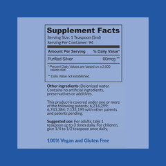 Colloidal Silver Liquid – 12 PPM Premium Silver Solution, 60 MCG per Serving, Al