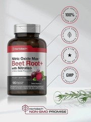 Nitric Oxide Beet Root Capsules | With Nitrates | 180 Count | by Horbaach*/