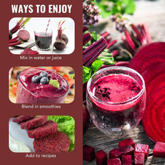 Organic Beet Root Powder Raw Pure Beta Vulgaris Nitric Oxide Booster Non GMO