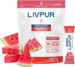 LIVPUR Energy Electrolyte Drink Mix Powder, 15 Sticks, Hydration Packets
