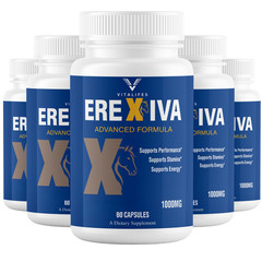 (5 Pack) Erexiva Capsules, Potent Formula Male Supplement for Health & Vitality