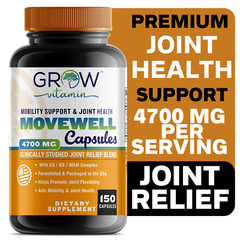 Grow Vitamin MOVEWELL, Joint Relief Joint Health glucosamine blend