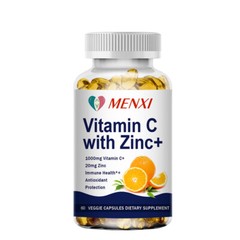Vitamin C & Zinc Capsules 1000mg Complex Supplement Vegetarian Immune Booster