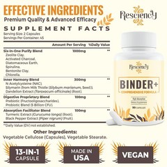Detox Binder Supplement – Activated Charcoal, Zeolite, Bentonite Clay, Milk T…