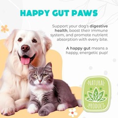 Probiotics for Dogs Chews 60 Pcs – Digestive, Gut Health & Diarrhea Support – Ch