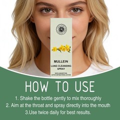 Mullein Lung Cleansing Spray,Organic Herbal Lung Cleanse Mist with Mullein Leaf