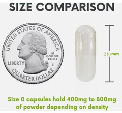 Size 0 Clear Empty Gelatin Capsules 10000 Count Kosher Halal Pure Pill Capsule