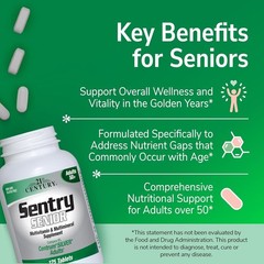 Sentry Senior Multivitamins, 125-Count Tablets – Nutrients for Active Lifestyles