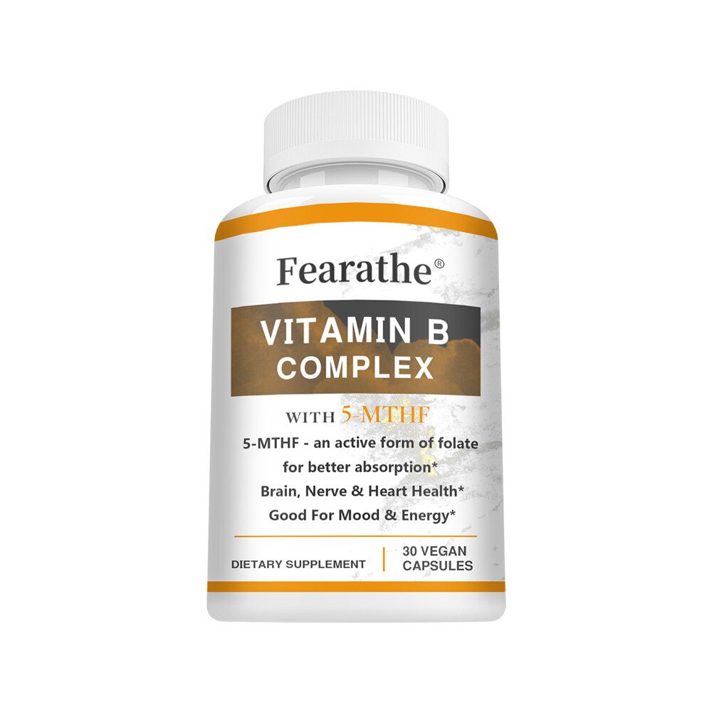 Vitamin B Complex With 5-MTHF Capsules – Supports Brain, Nerve & Heart Health