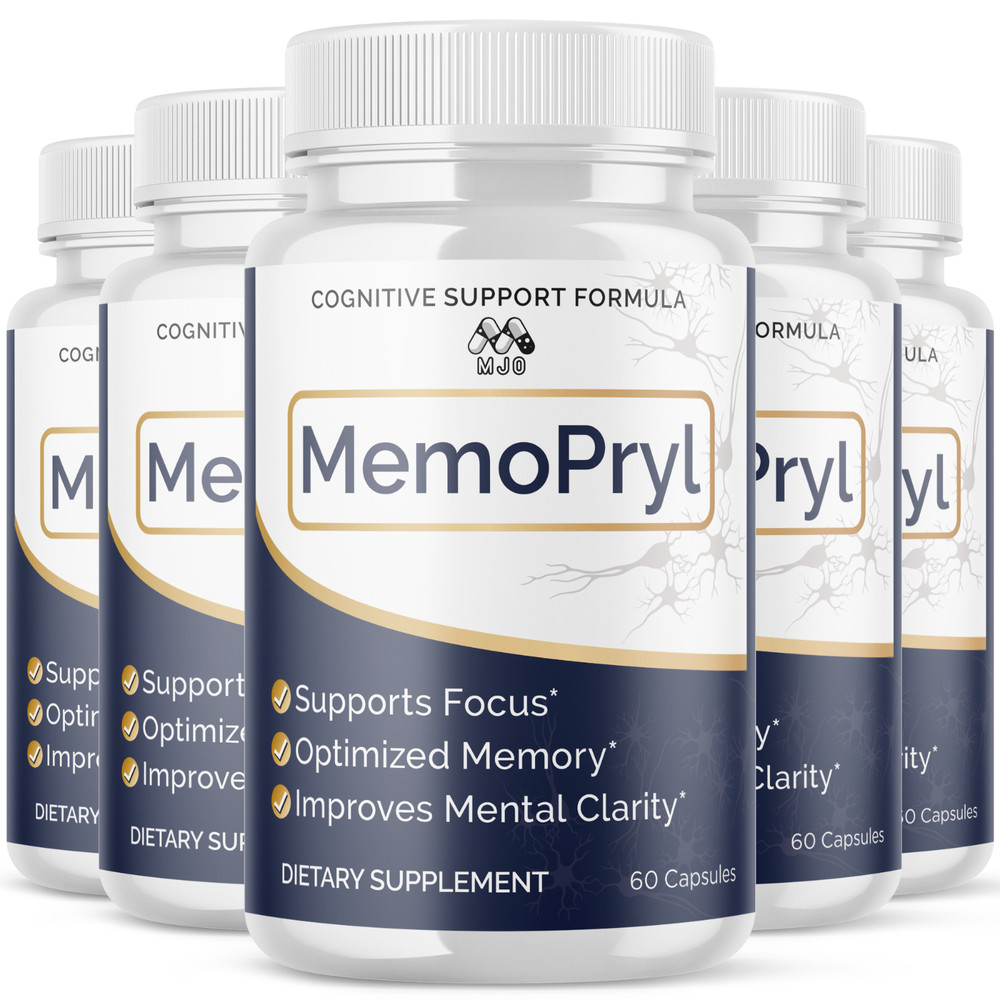 (5 Pack) MemoPryl Advanced Nootropic Brain Support Max Supplement 300 Capsules