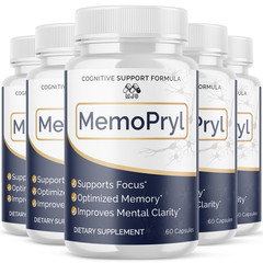 (5 Pack) MemoPryl Advanced Nootropic Brain Support Max Supplement 300 Capsules