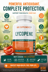 1 Bottle Lycopene 50mg Prostate Support Health Supplement