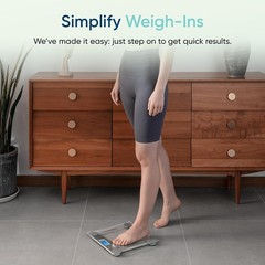 Digital Bathroom Scale Large Blue LCD Backlight Tempered Glass 400lb